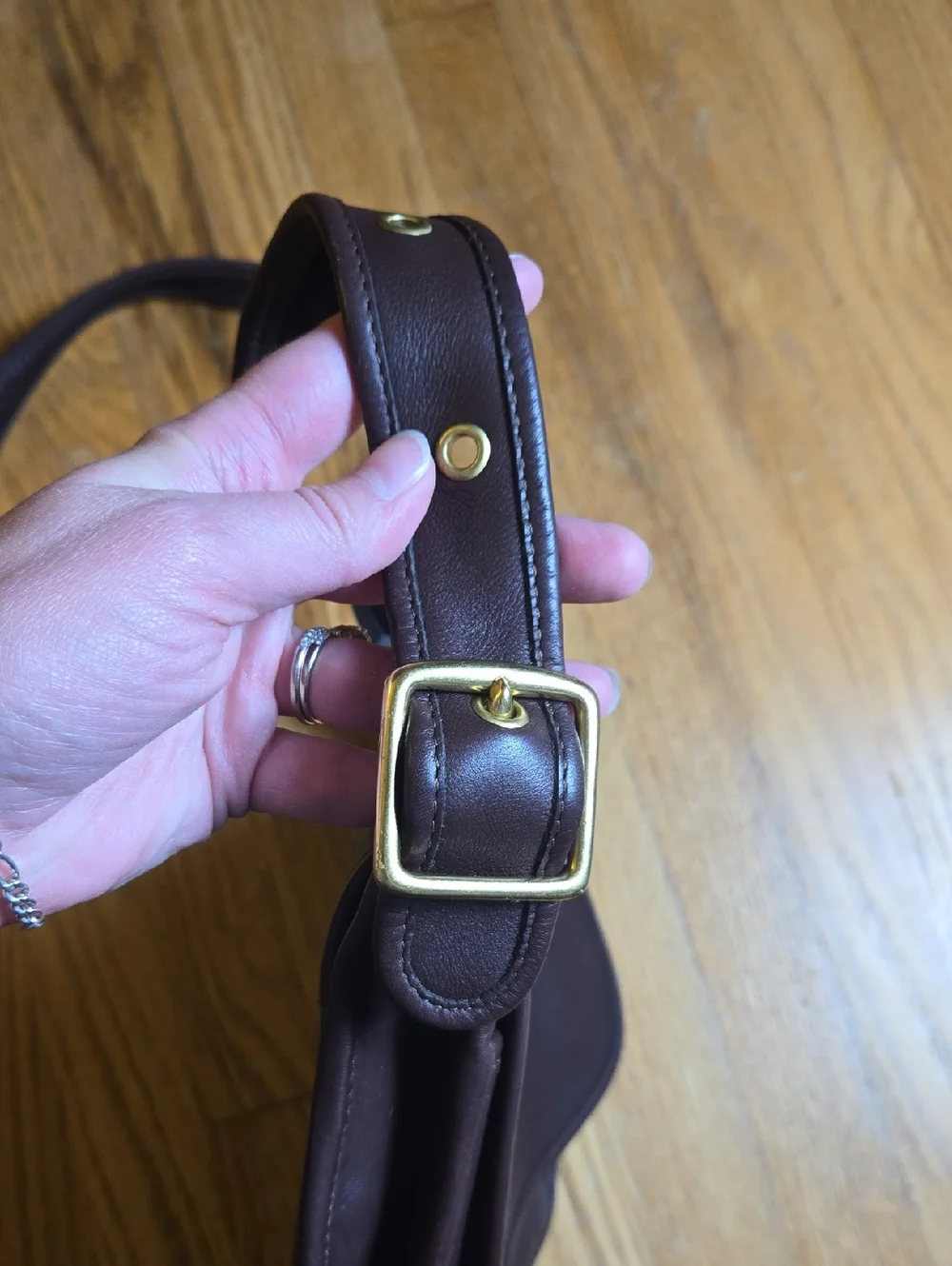 Vintage 90s Coach 9951 brown leather Patricia's Legacy shoulder crossbody bag - Picture 7 of 11